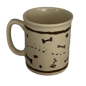 Vtg 1997 Three Dog Bakery Coffee Mug Cup ALWAYS HOLD OUT FOR TREATS YUM Funny